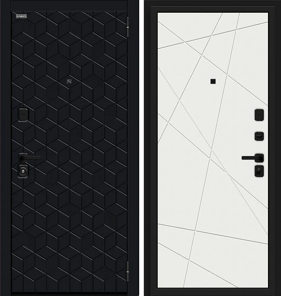 Фото Дверь Браво Кьюб (RBE) Total Black/Super White DIS006762